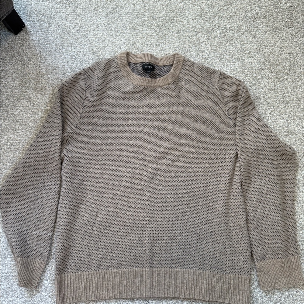 J. Crew Men's Taupe Crewneck Sweater